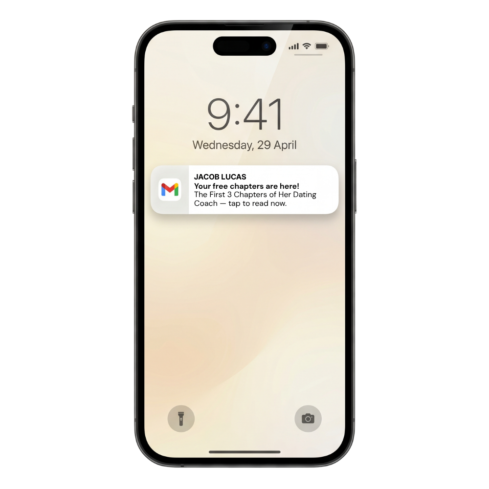 Phone showing the free download arriving in your inbox — click to claim it